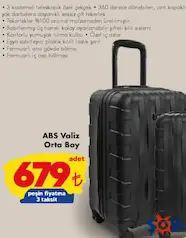 BY LUXİN ABS VALİZ ORTA BOY fiyat ve kampanya bilgisi